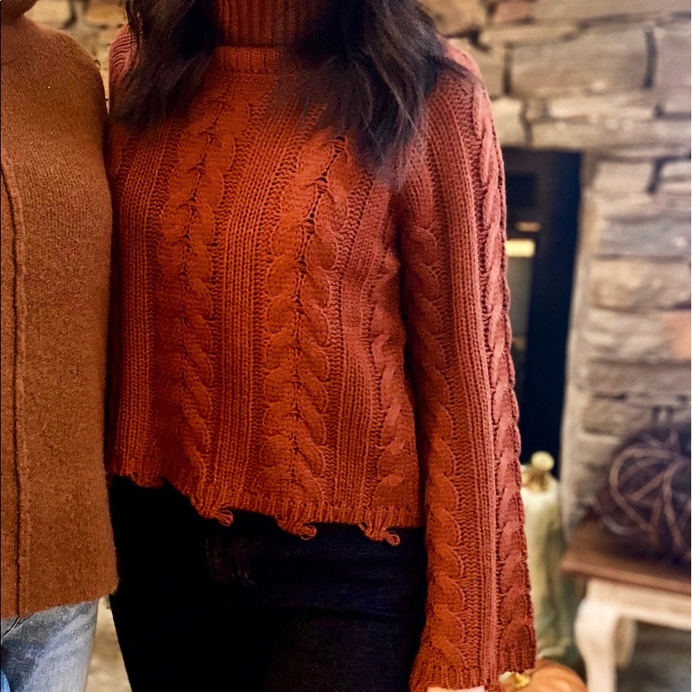 South Moon Under Cropped Turtleneck Sweater